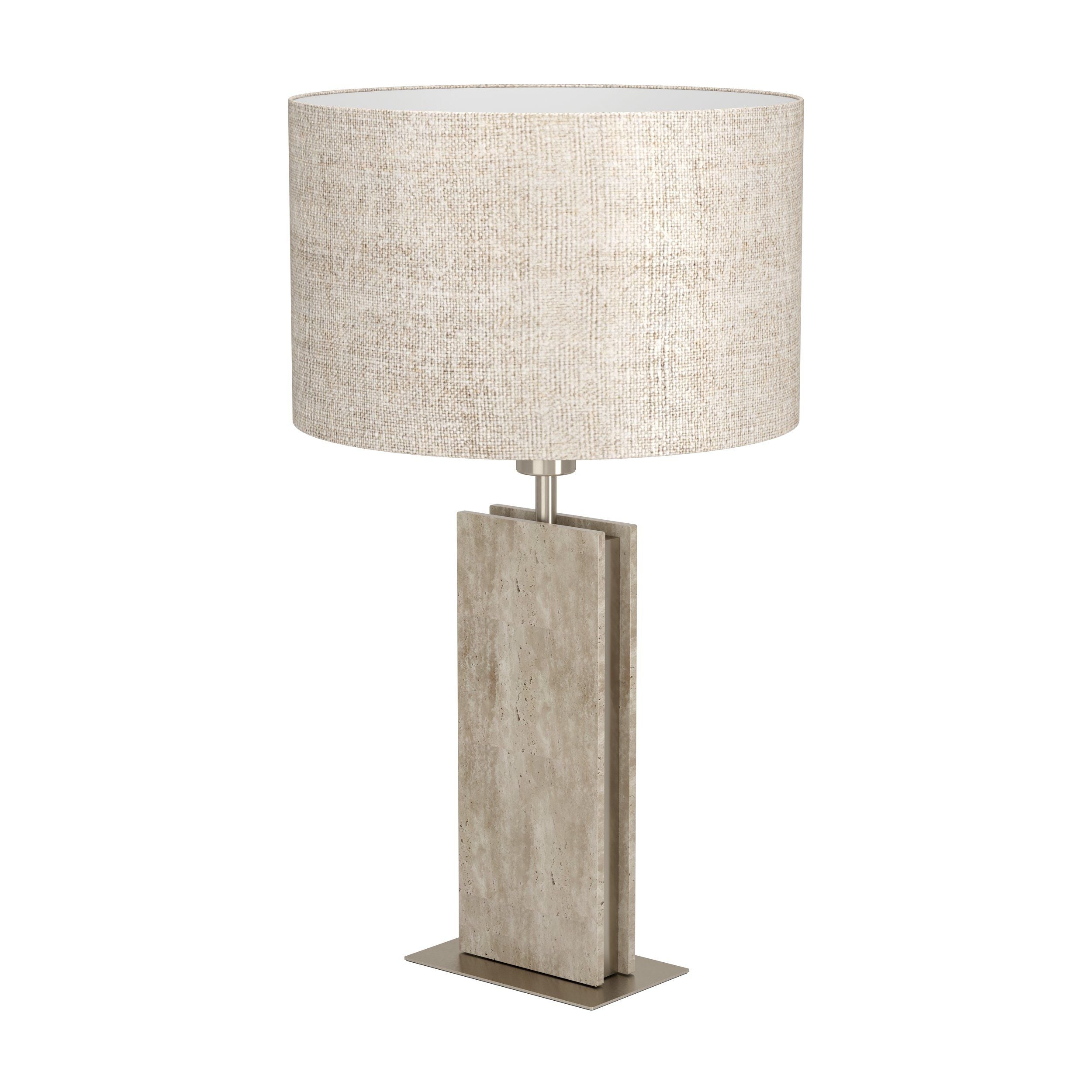 Belesar Linen and Stone Contemporary Table Lamp