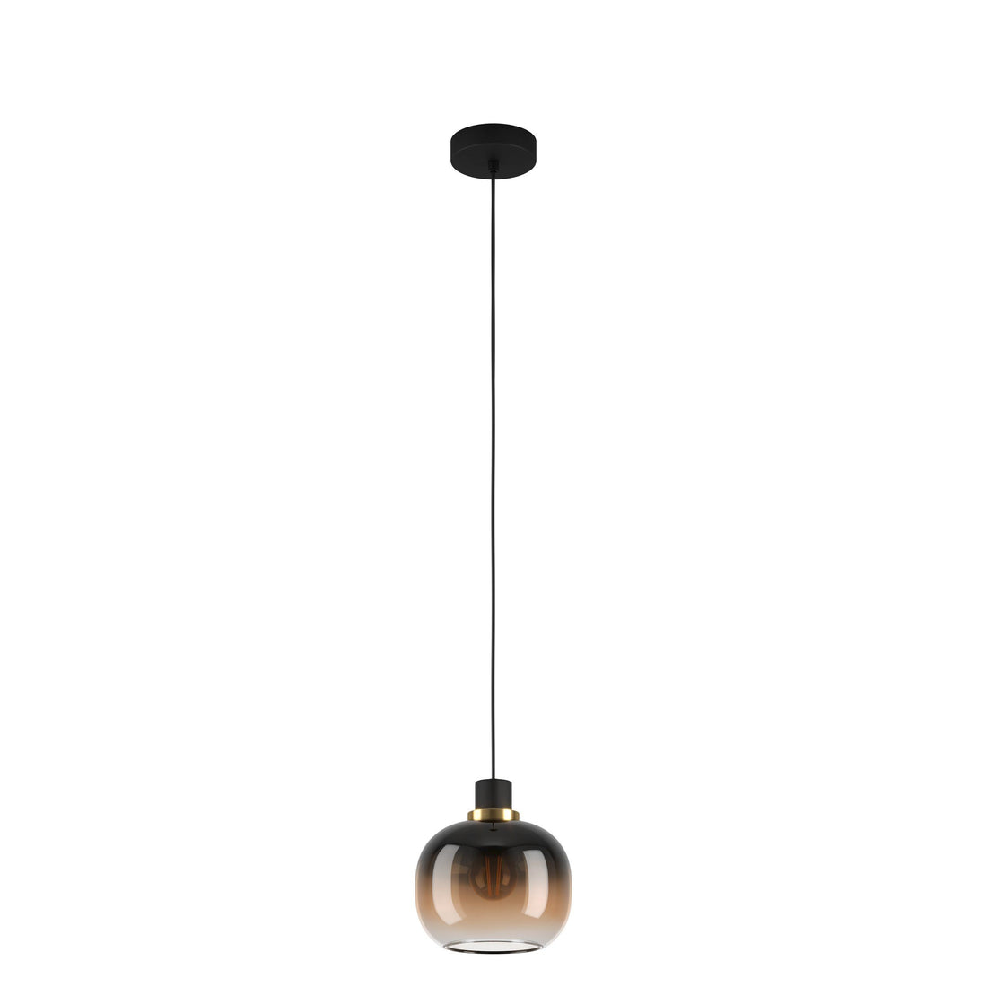 Oilella 1 Light Black and Brown Contemporary Pendant