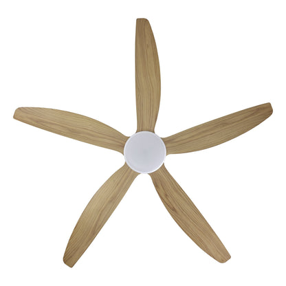 Miami 60"/1520mm 5 Blade White and Blackbutt with LED DC Motor ABS Ceiling Fan