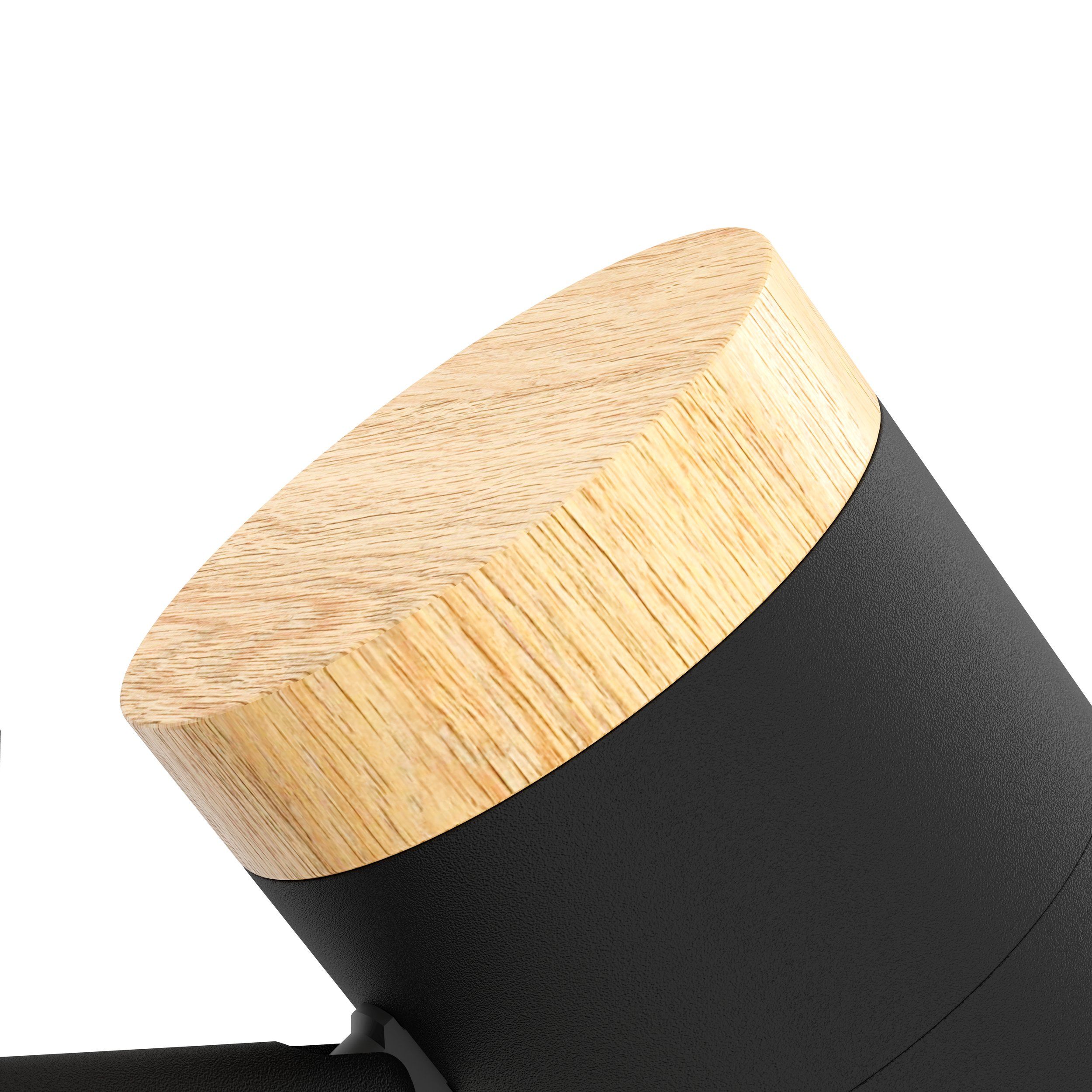 Cartagena 2 Light Black and Timber GU10 Table Lamp