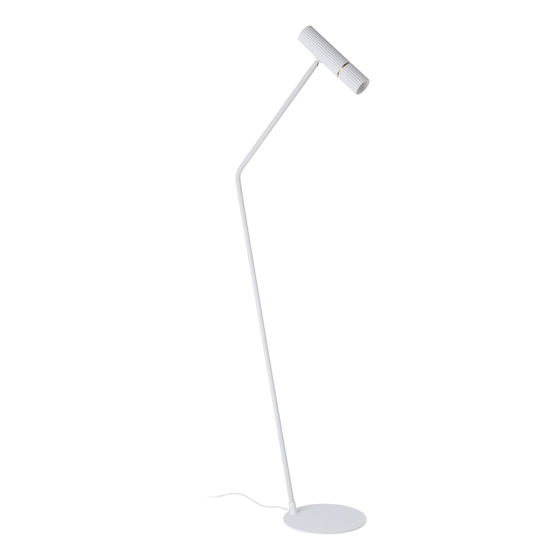 Caminia White and Brass Modern Floor Lamp
