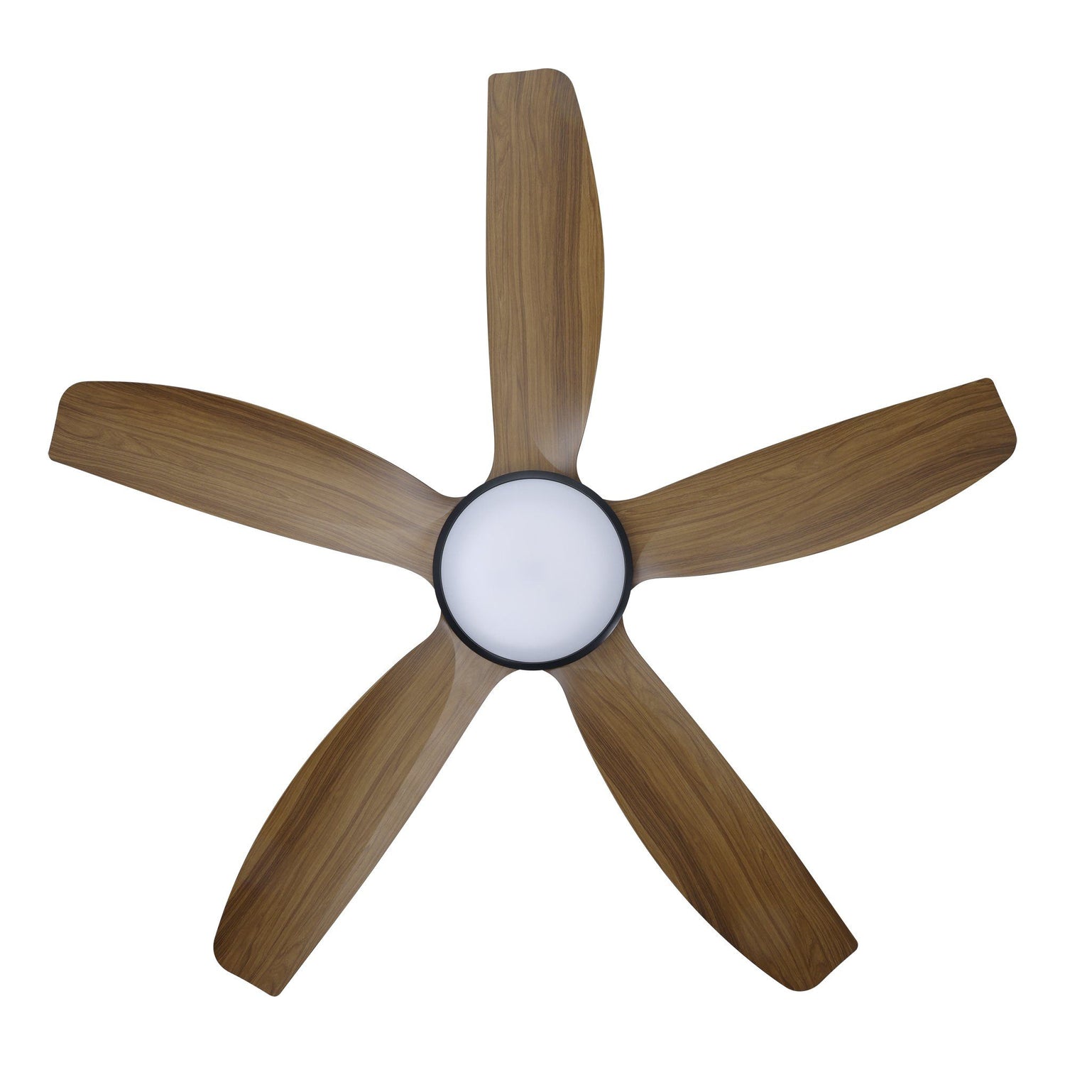 Miami 48"/1220mm 5 Blade Black and Teak with LED DC Motor ABS Ceiling Fan