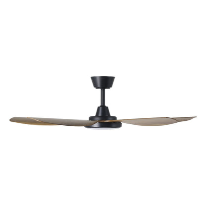 Miami 48"/1220mm 5 Blade Black and Teak with LED DC Motor ABS Ceiling Fan