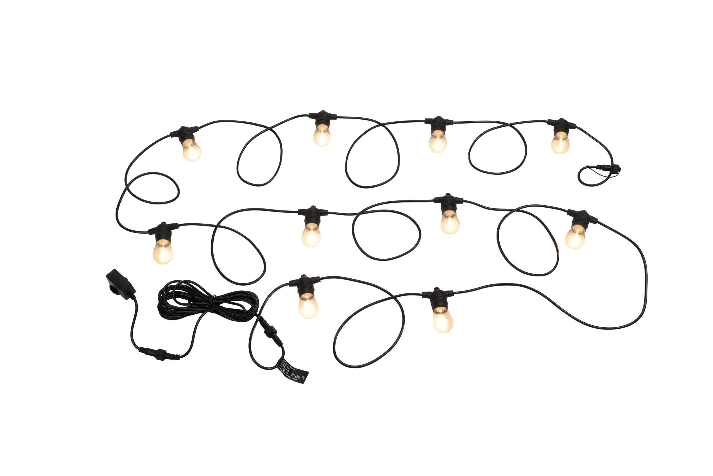 Festoon Black with 10-Light Warm White Kit