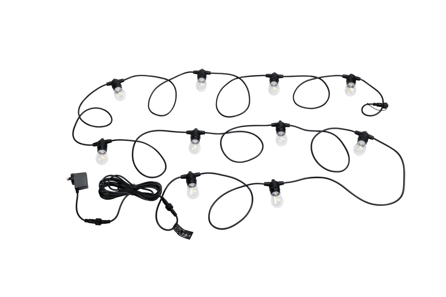 Festoon Black with 10-Light Warm White Kit