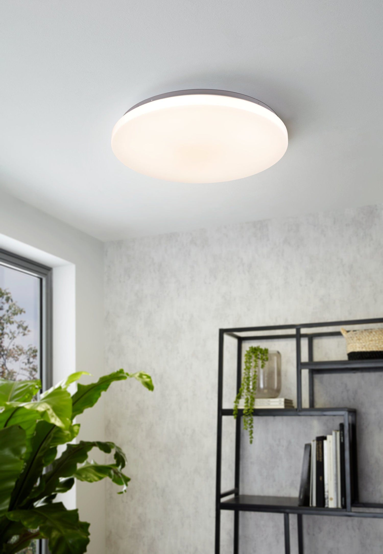 Diego 24w White with Sensor Tri-colour LED Flush Ceiling Oyster Light