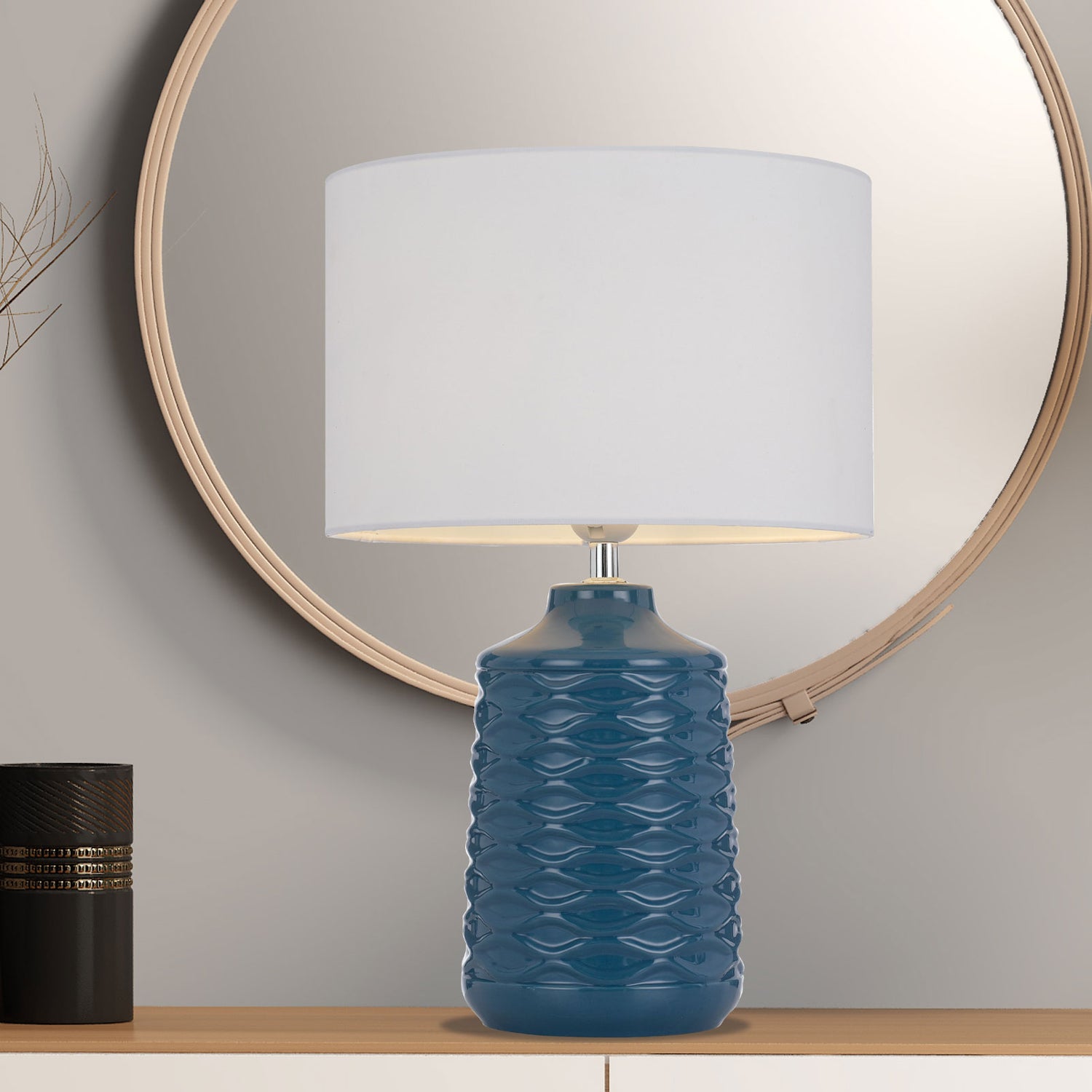 Agra Blue and White Ceramic Table Lamp