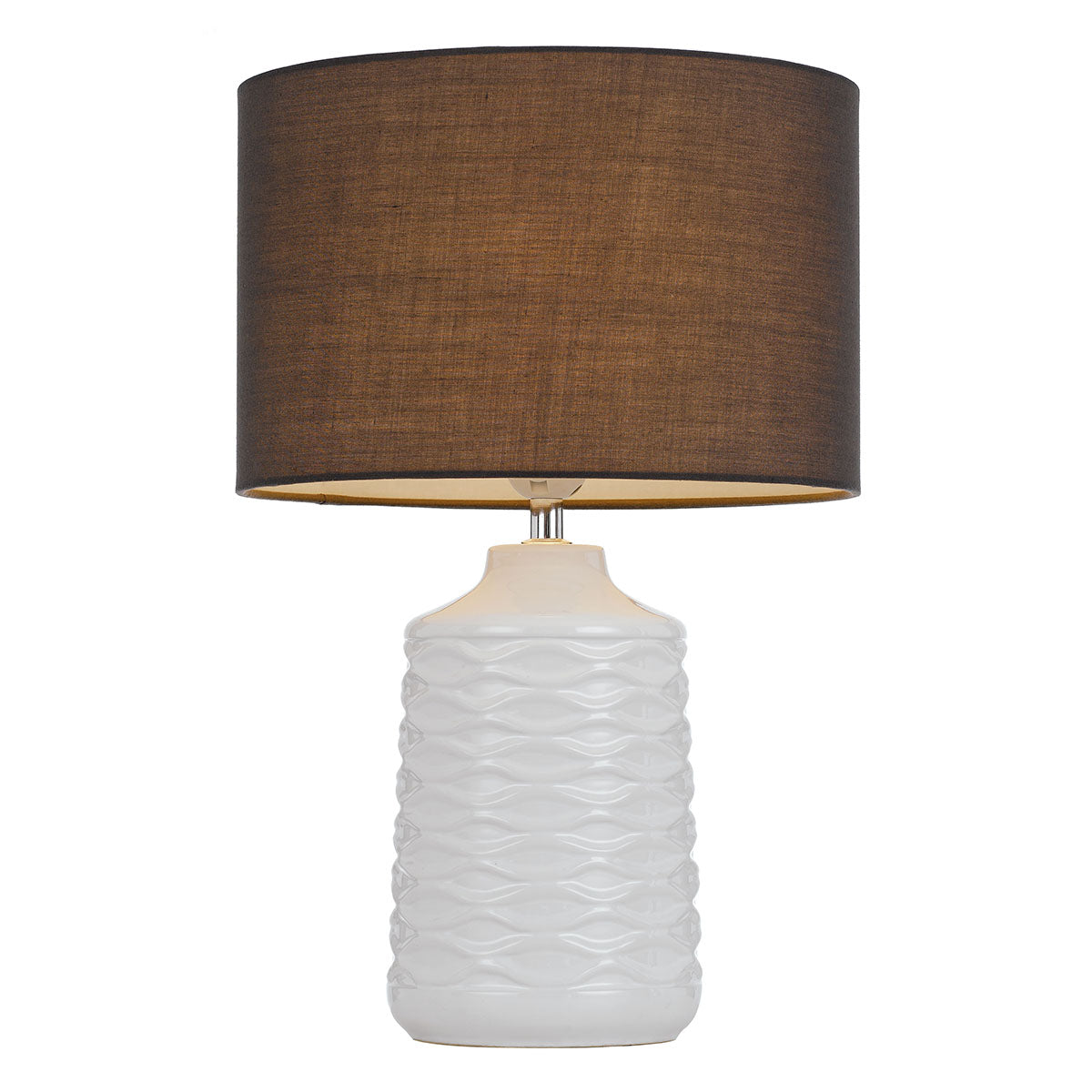 Agra White and Grey Ceramic Table Lamp