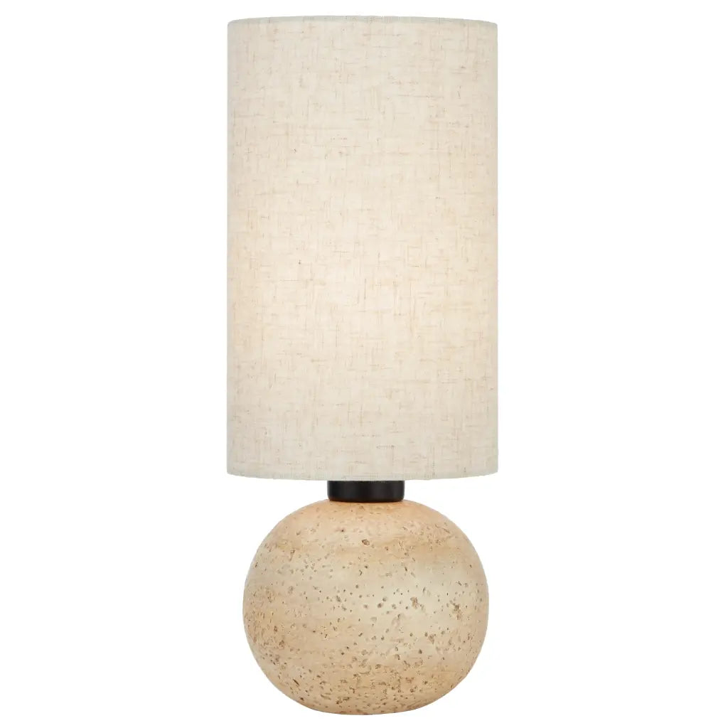 Amador Beige Cast Stone Table Lamp