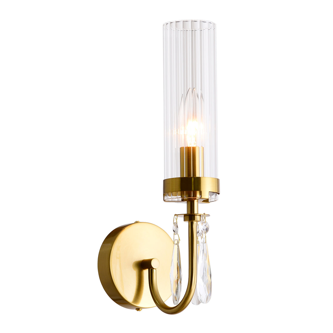 Amanda Brass With Clear Shade Classic Provincial Wall Light