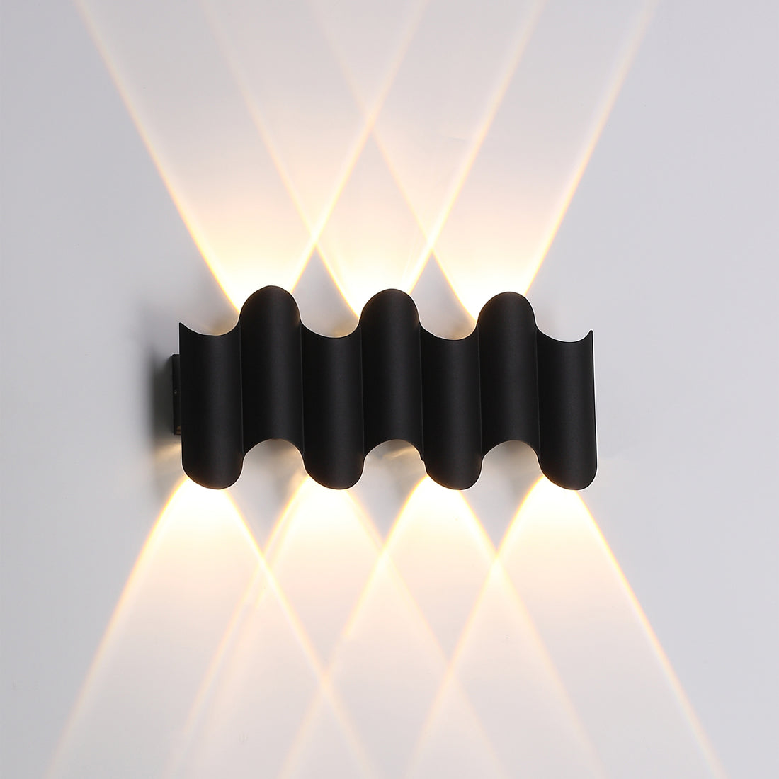 Anela 255 Black Up and Down Tri-Colour LED Contemporary Exterior