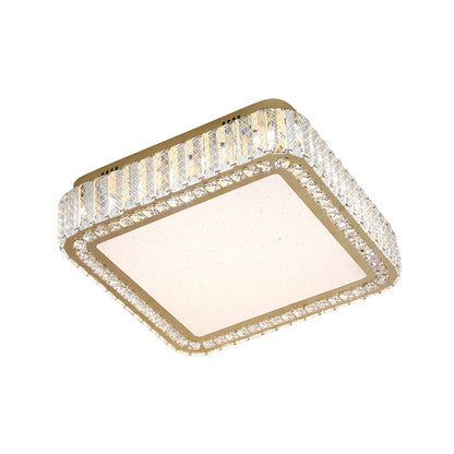 Asha 500 Crystal with Gold Remote Controlled Tri-Colour LED Close to Ceiling