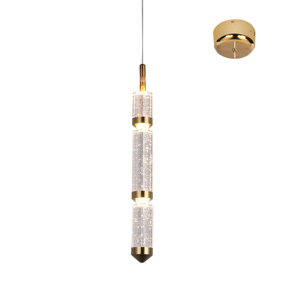 Athena 1 Light Bubble Crystal with Gold Remote Controlled LED Contemporary Pendant