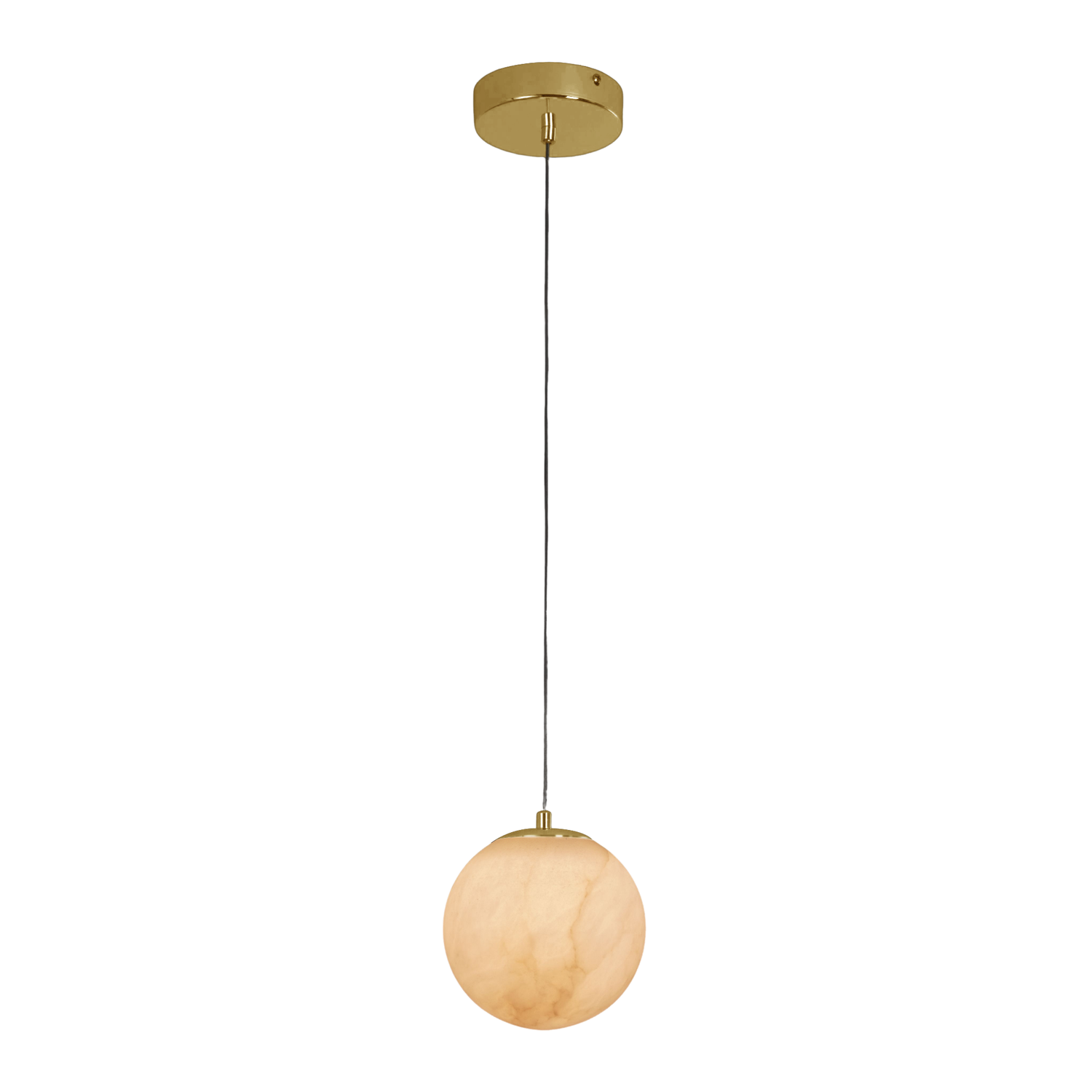 Bianca 150 1 Light Gold with Alabaster Modern Pendant