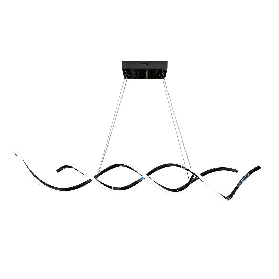 Catania Pearl Black 1500mm Tri-Colour Remote-Controlled LED Contemporary Linear Pendant