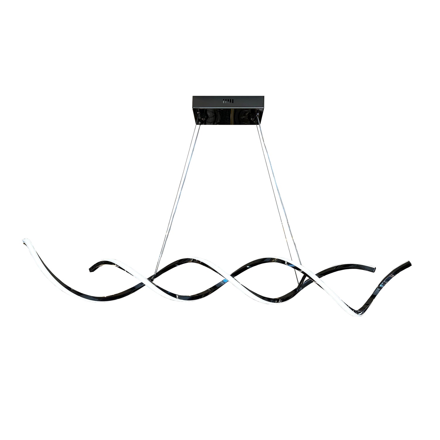 Catania Pearl Black 1500mm Tri-Colour Remote-Controlled LED Contemporary Linear Pendant