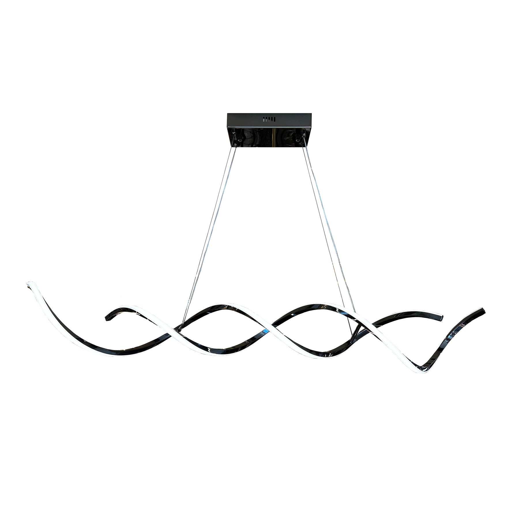 Catania Pearl Black 1500mm Tri-Colour Remote-Controlled LED Contemporary Linear Pendant