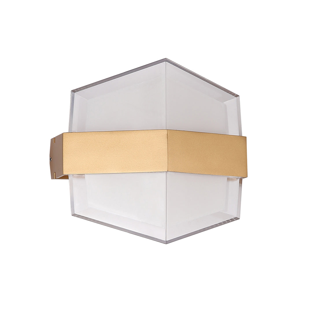 Conway Gold and Acrylic 2 Light Tri-Colour LED Contemporary Exterior