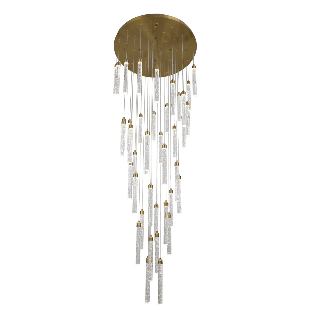 Desiree Gold and Bubble Glass 40-Light Tri-Colour LED Pendant