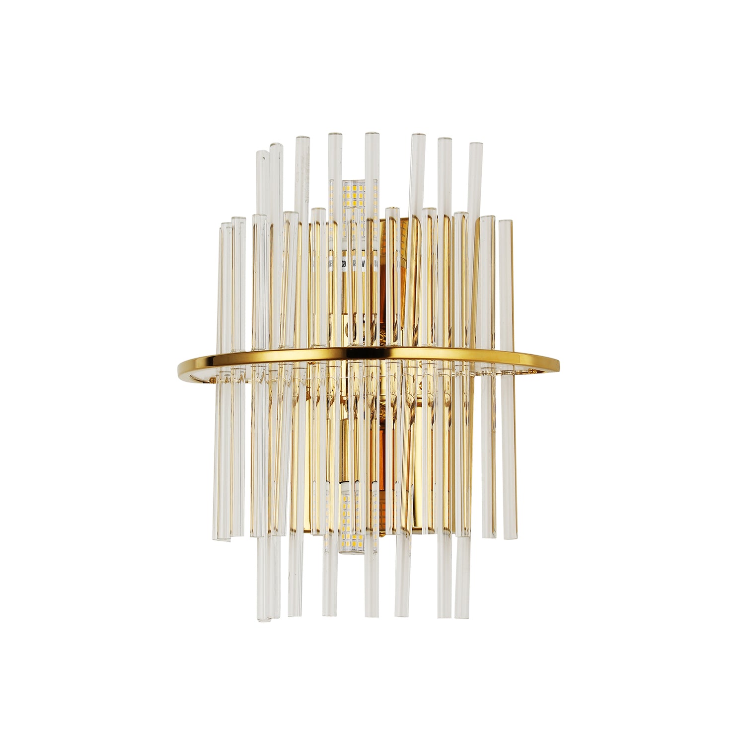 Divasa Gold and Clear Modern Crystal Wall Light