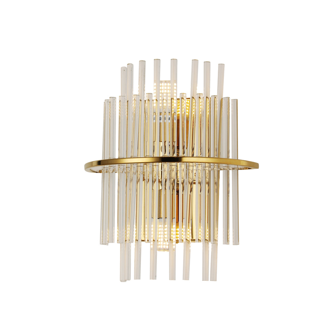 Divasa Gold and Clear Modern Crystal Wall Light