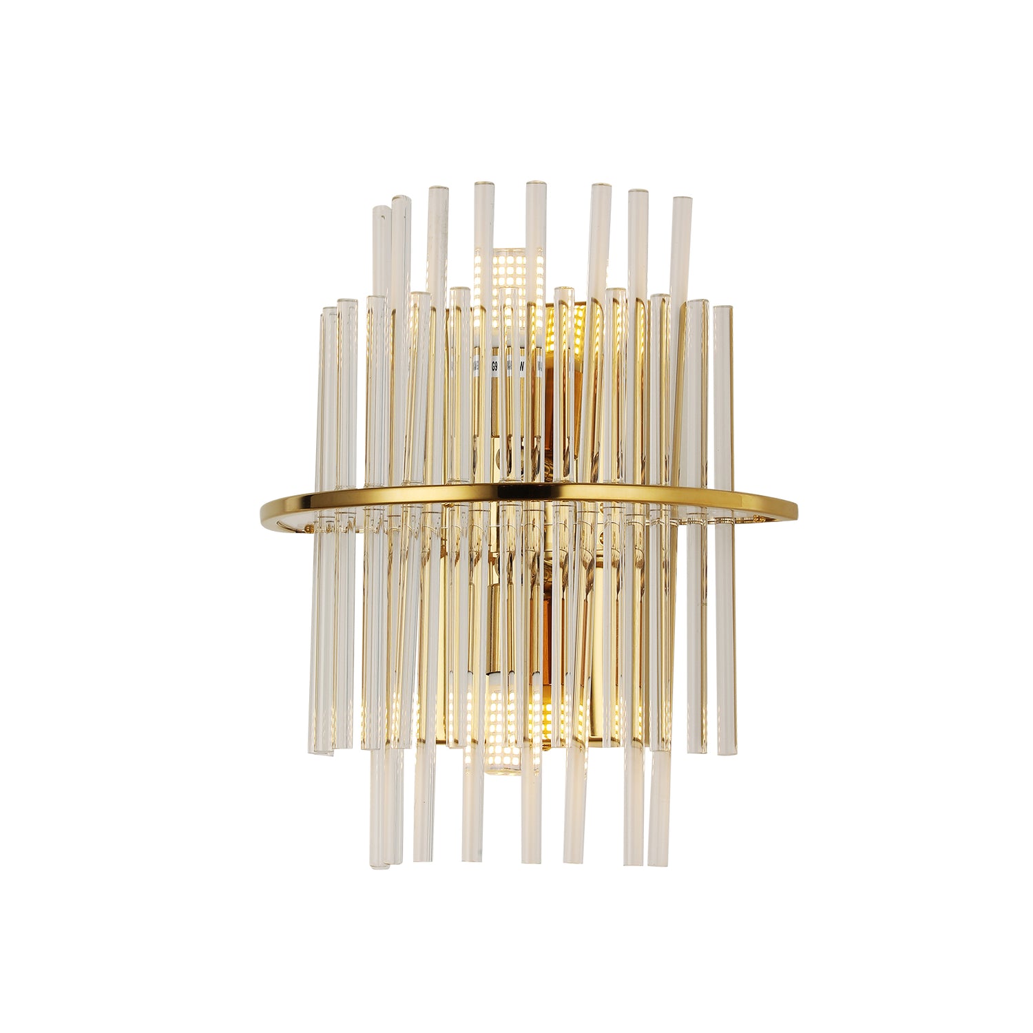 Divasa Gold and Clear Modern Crystal Wall Light