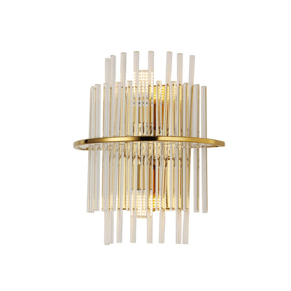 Divasa Gold and Clear Modern Crystal Wall Light