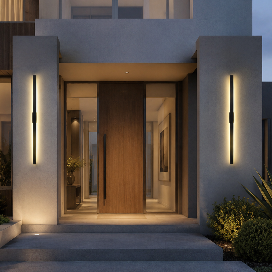 Enix 1500mm Black Textured Tri-Colour LED Contemporary Exterior