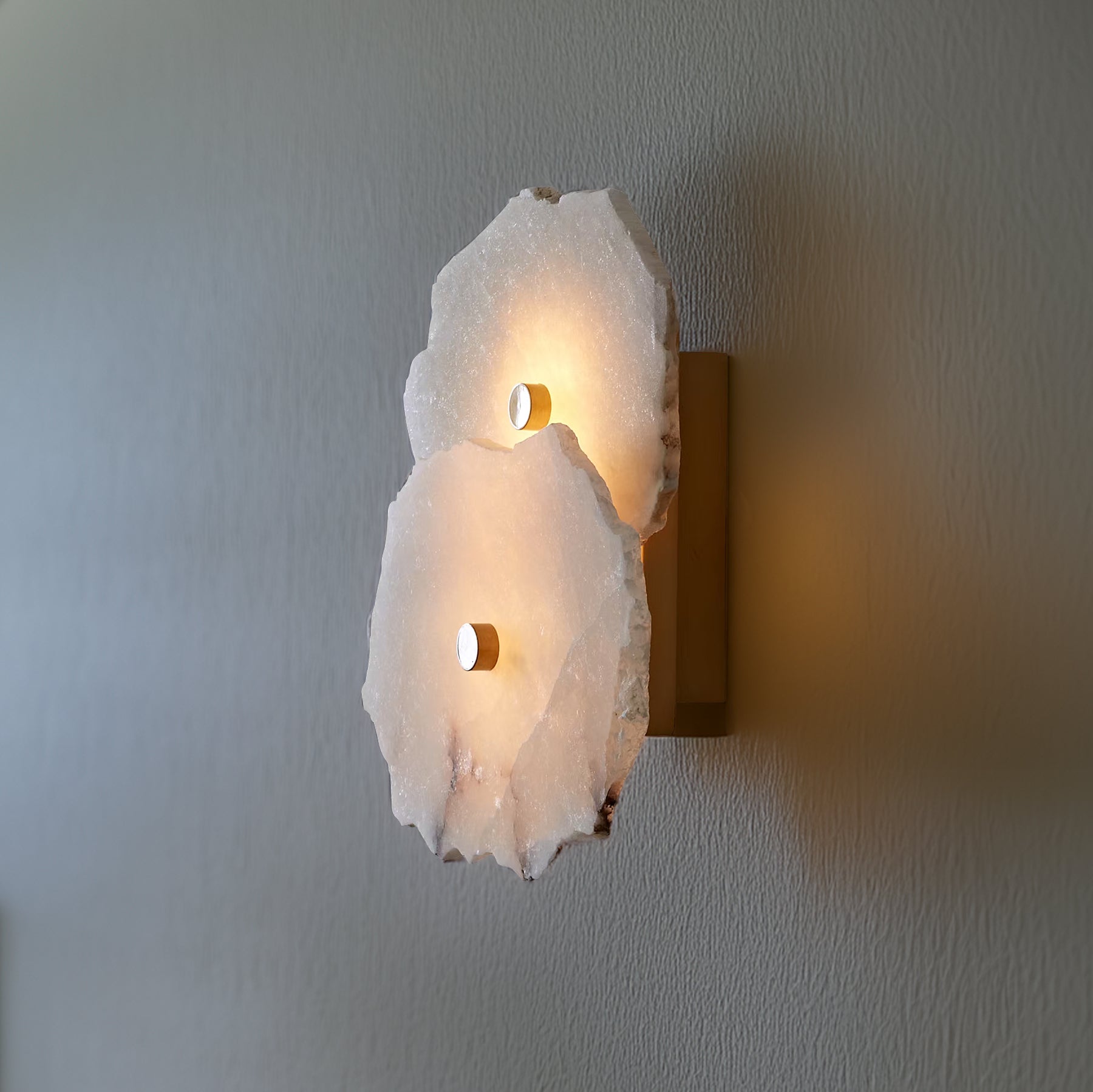 Erica Spanish Marble with Copper 2-Light Tri-Colour LED Indoor Wall Light