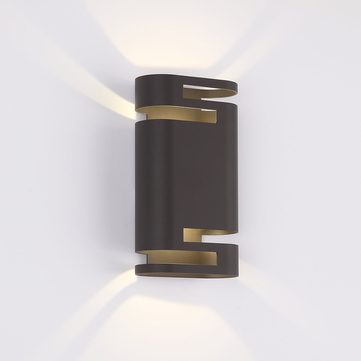 Halifax Antique Bronze Up and Down 2 Light Tri-Colour LED Contemporary Exterior