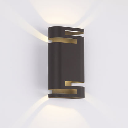Halifax Antique Bronze Up and Down 2 Light Tri-Colour LED Contemporary Exterior
