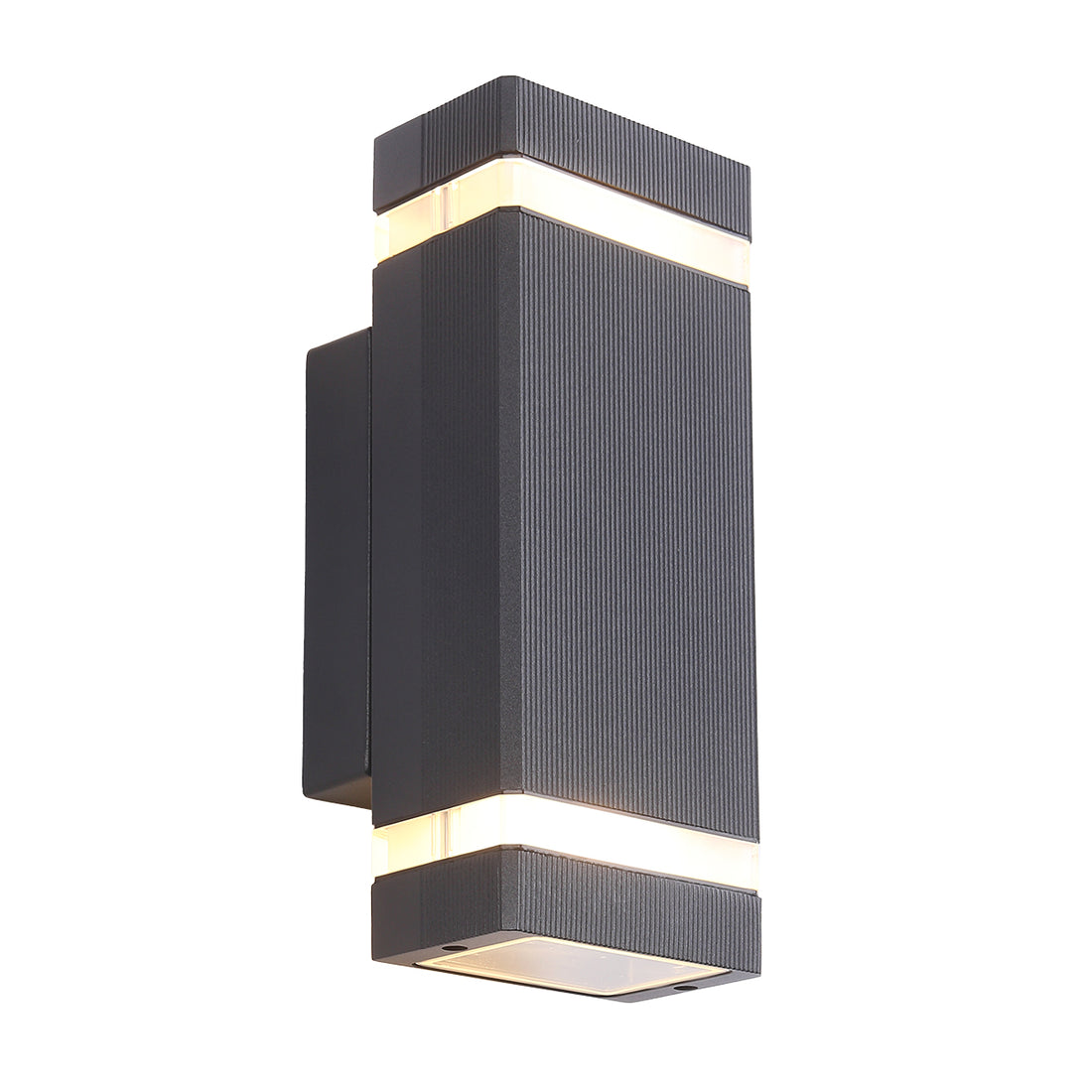 Huon Black Up and Down Modern Exterior Wall Light