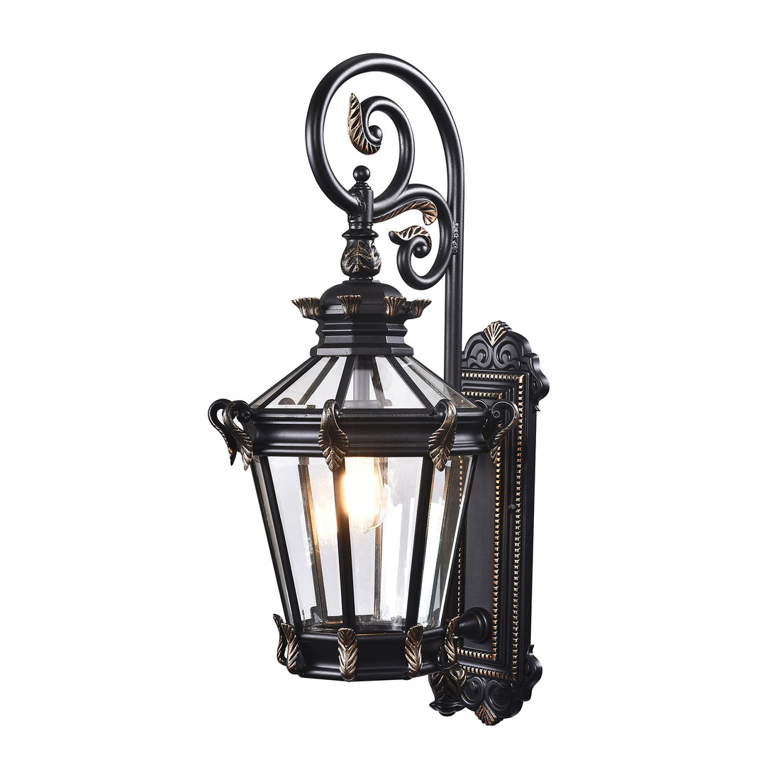 Imperial 80cm Black and Gold Traditional Outdoor Coach Light
