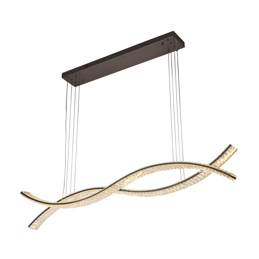 Infinity 1500mm Gunmetal and Crystal Tri-Colour Remote Controlled Chandelier