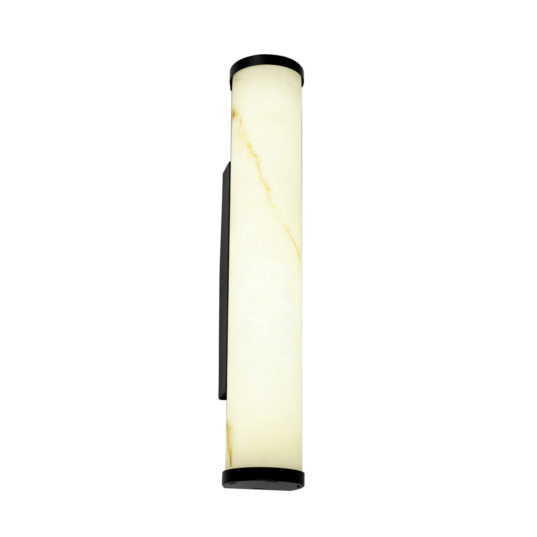 Jenna Black and Marble-Look 42cm Tri-Colour LED Outdoor Wall Light