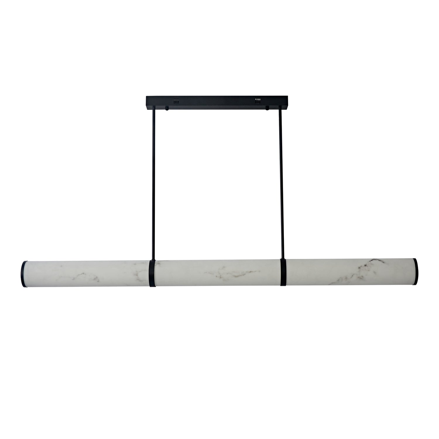 Jessica Black and Marble-Look 1500mm LED Tri-Colour Linear Contemporary Pendant