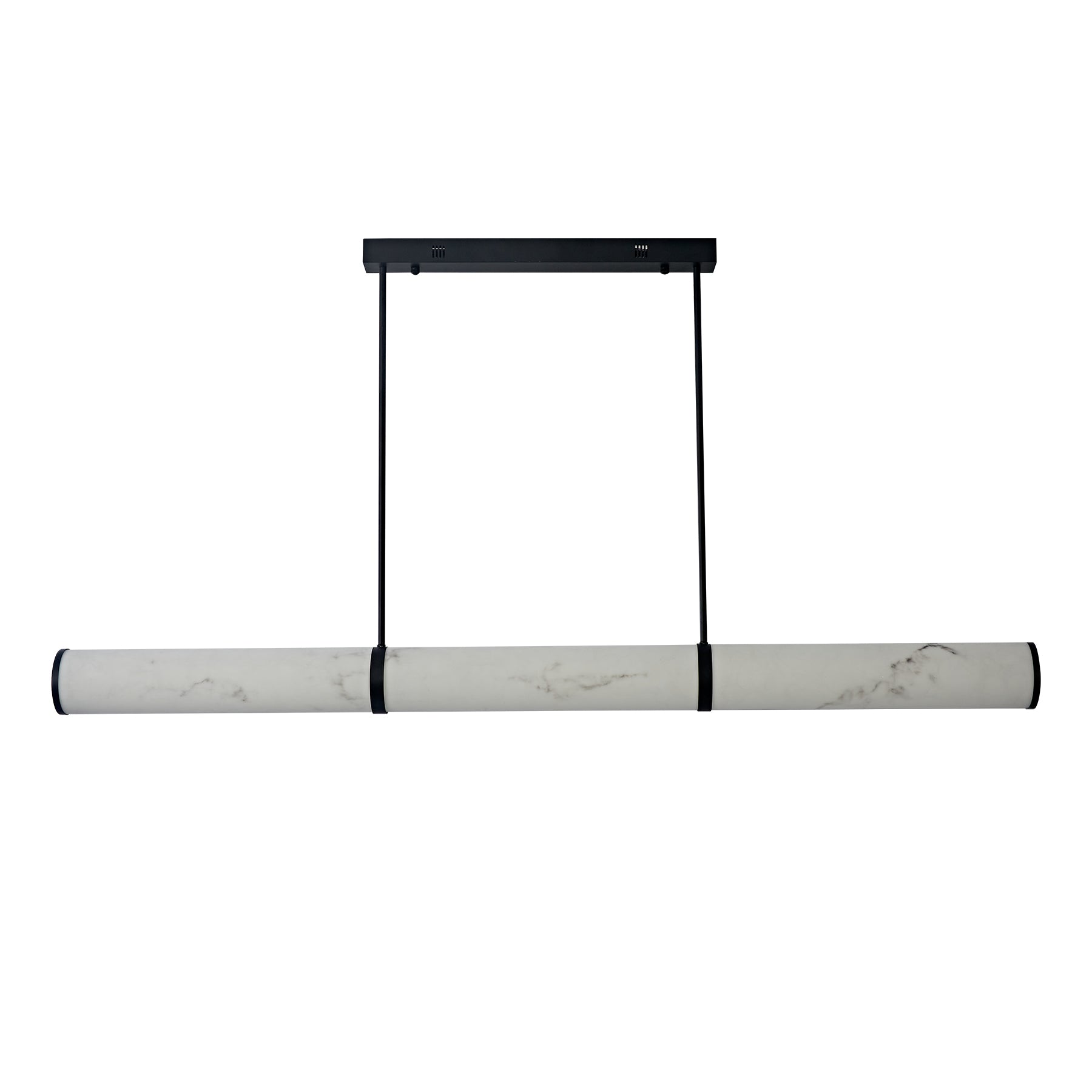 Jessica Black and Marble-Look 1500mm LED Tri-Colour Linear Contemporary Pendant