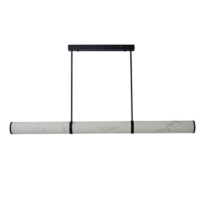 Jessica Black and Marble-Look 1500mm LED Tri-Colour Linear Contemporary Pendant