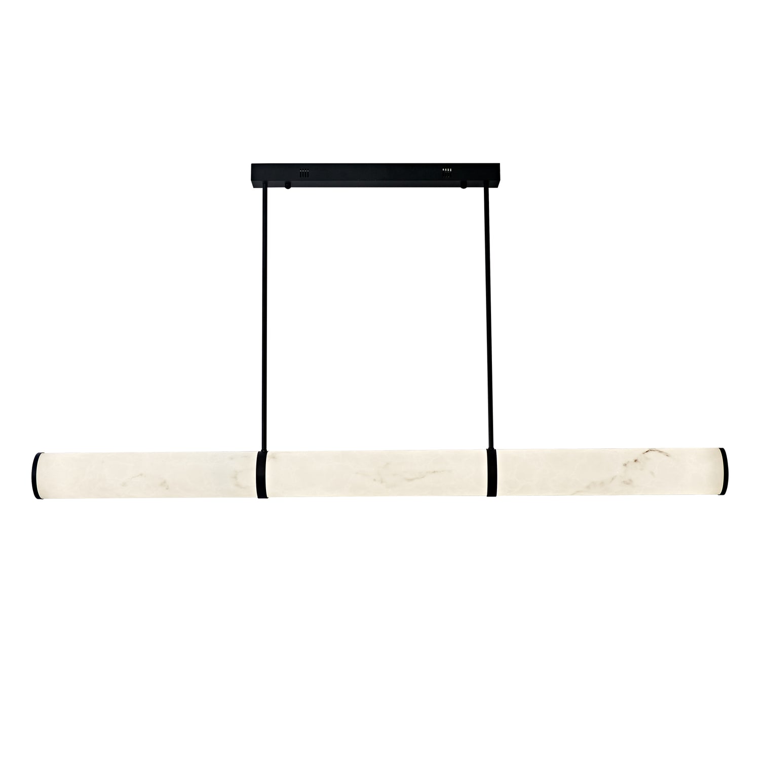 Jessica Black and Marble-Look 1500mm LED Tri-Colour Linear Contemporary Pendant