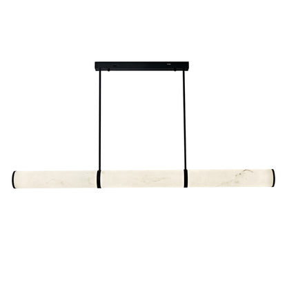 Jessica Black and Marble-Look 1500mm LED Tri-Colour Linear Contemporary Pendant