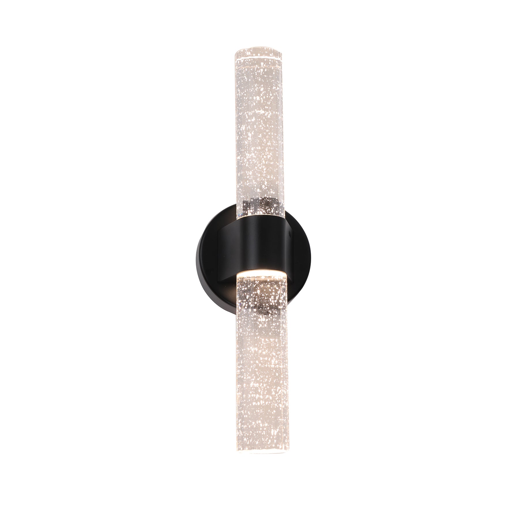 Kristin Black and Bubble Glass 41cm Tri-Colour LED Indoor Wall Light