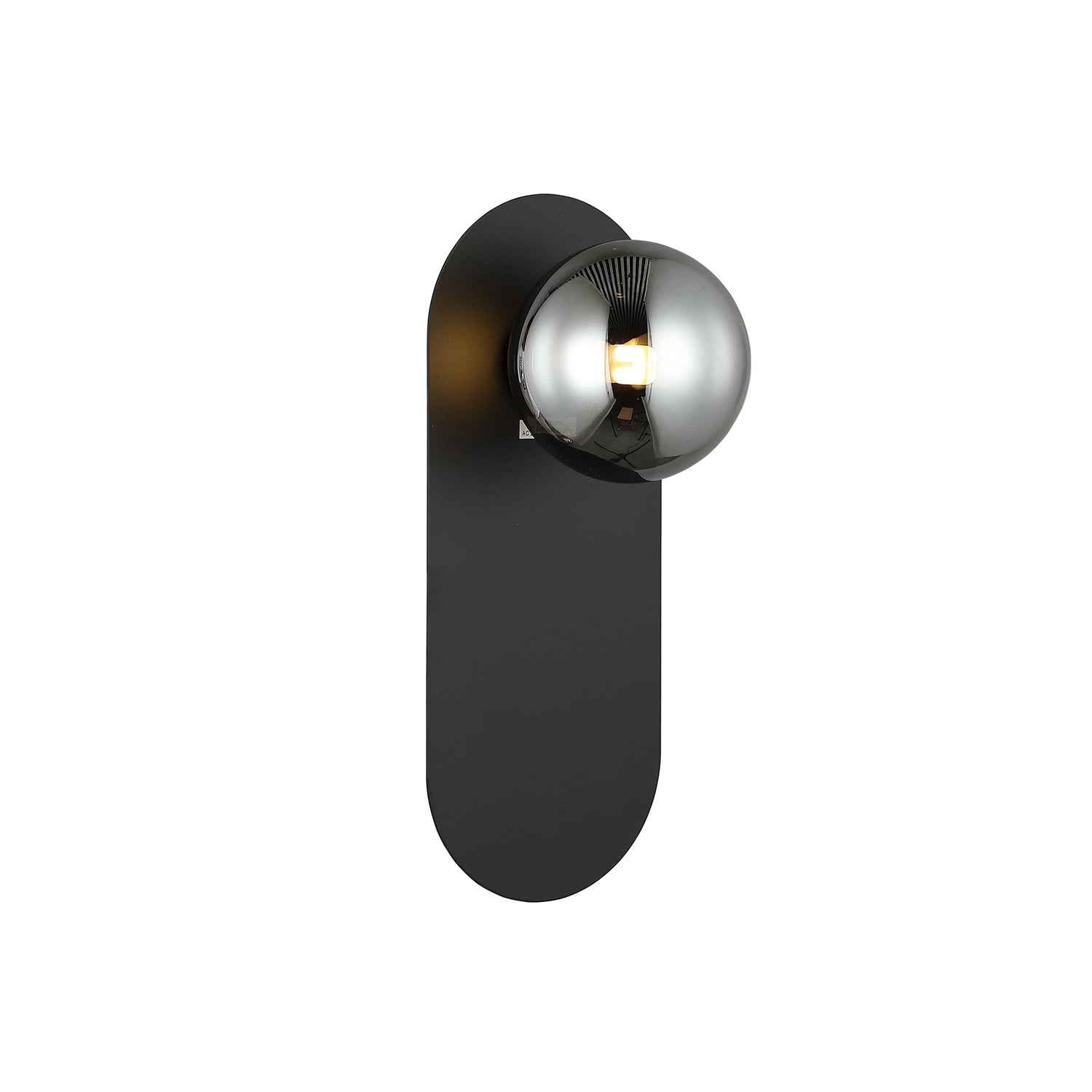 Lamba Black and Smoke Contemporary Modern Wall Light