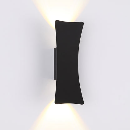 Lodden Black Up and Down 2 Light Tri-Colour LED Contemporary Exterior
