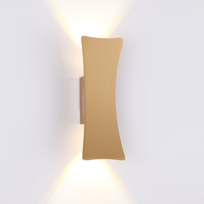 Lodden Gold Up and Down 2 Light Tri-Colour LED Contemporary Exterior