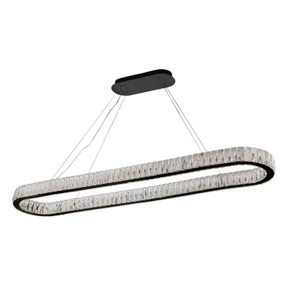 Lumia 1500mm Gunmetal and Crystal Tri-Colour Remote Controlled Chandelier