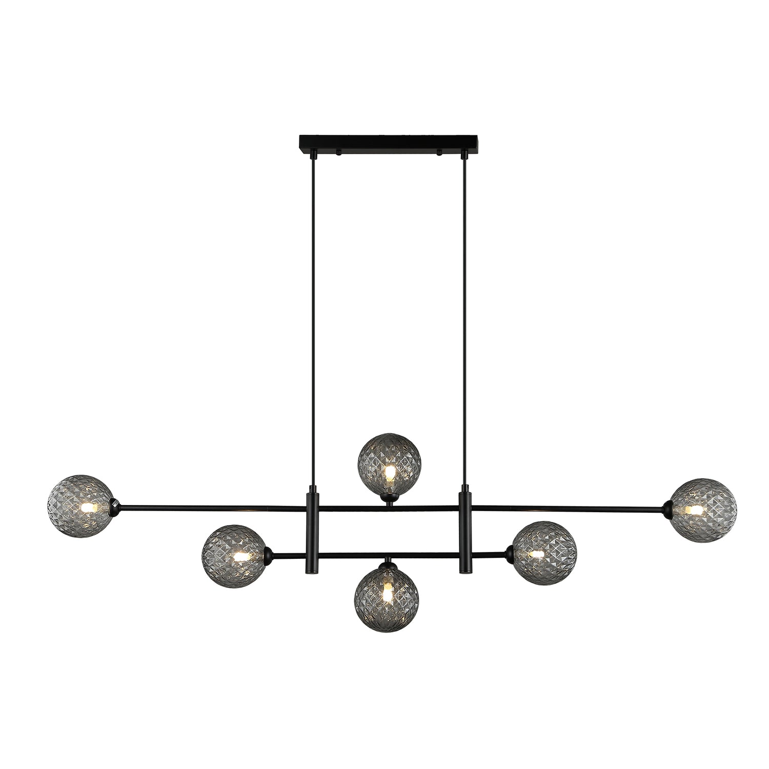 Marco Black and Smoke 6 Light Modern Pendant