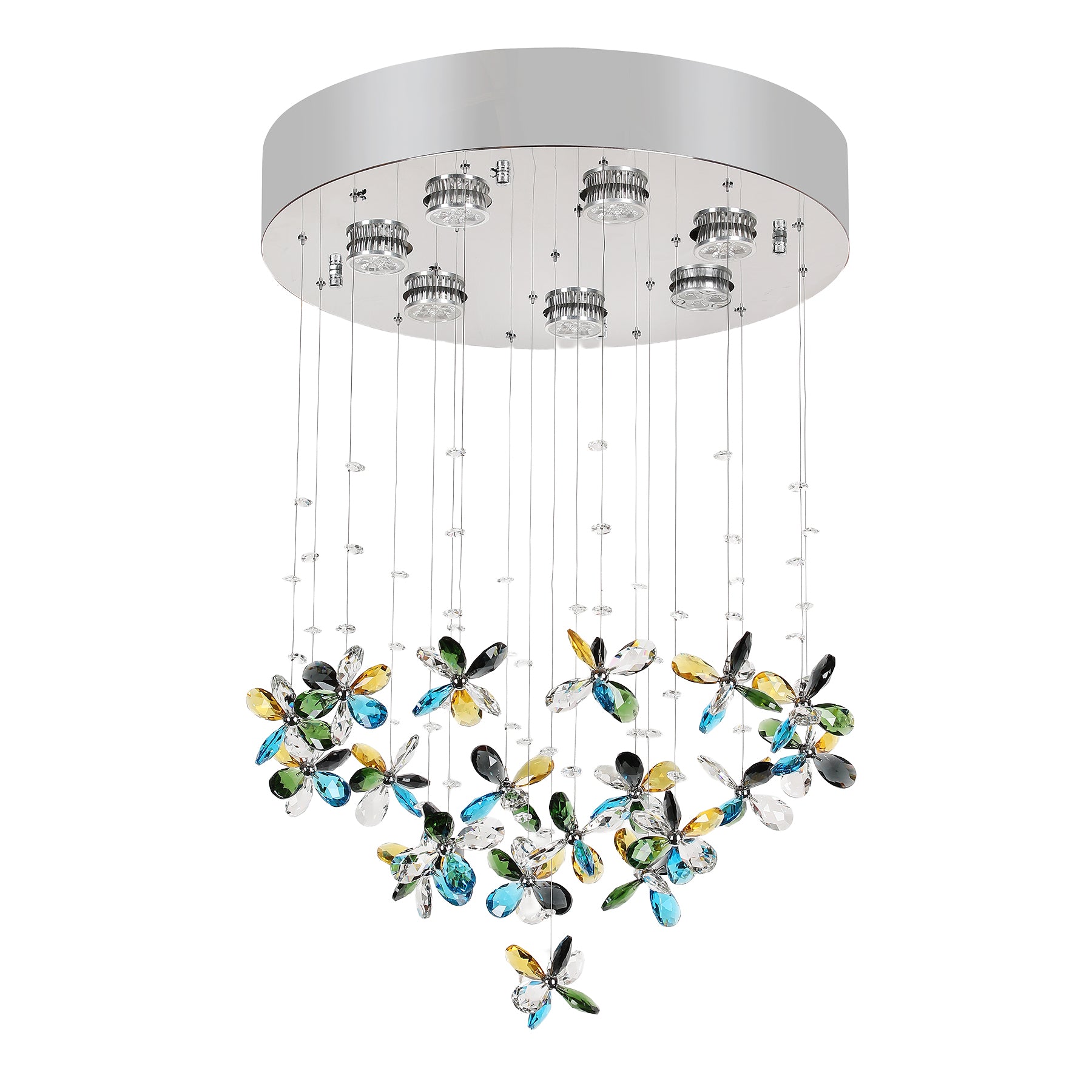 Mariposa 450mm Classic Colourful Crystal Butterfly Close to Ceiling Chandelier