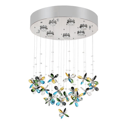 Mariposa 450mm Classic Colourful Crystal Butterfly Close to Ceiling Chandelier
