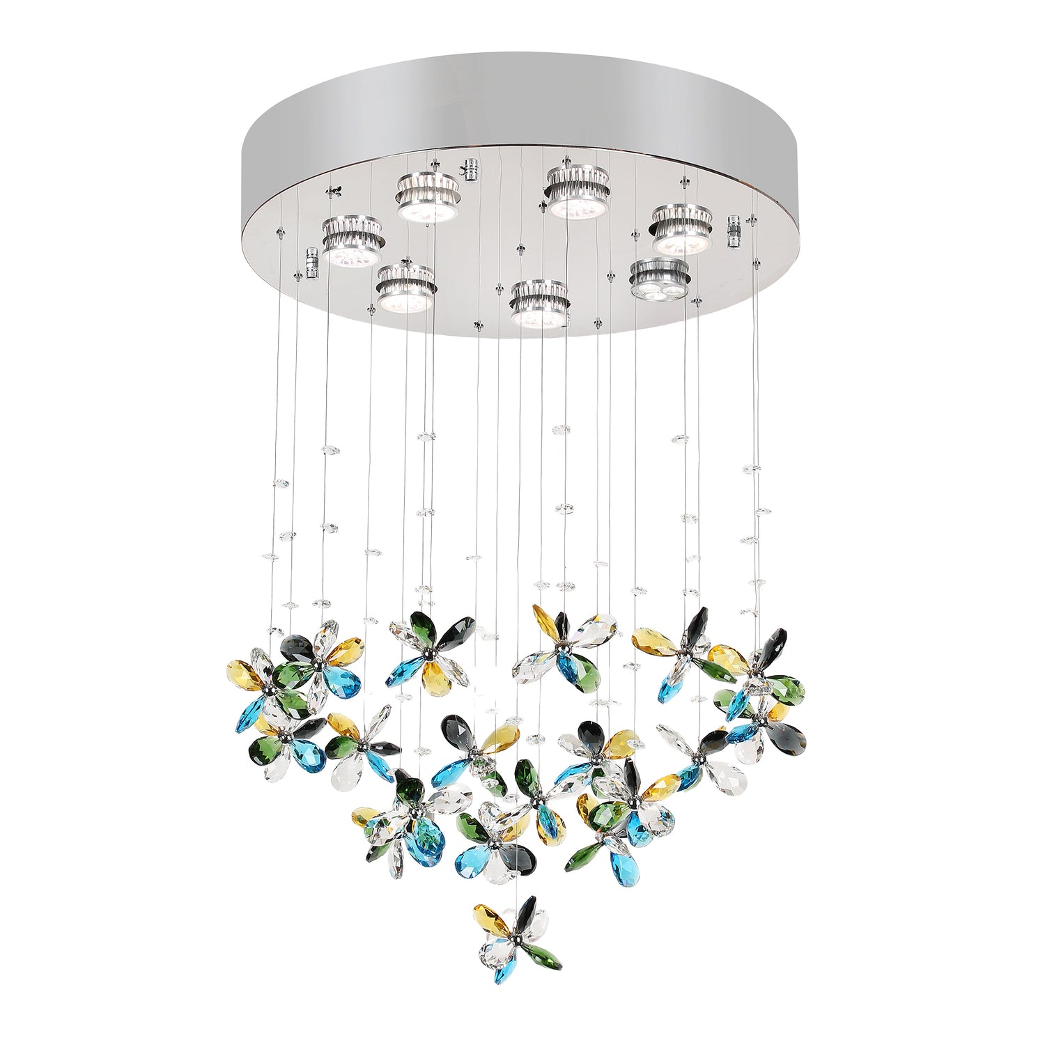 Mariposa 450mm Classic Colourful Crystal Butterfly Close to Ceiling Chandelier