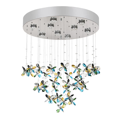 Mariposa 600mm Classic Colourful Crystal Butterfly Close to Ceiling Chandelier